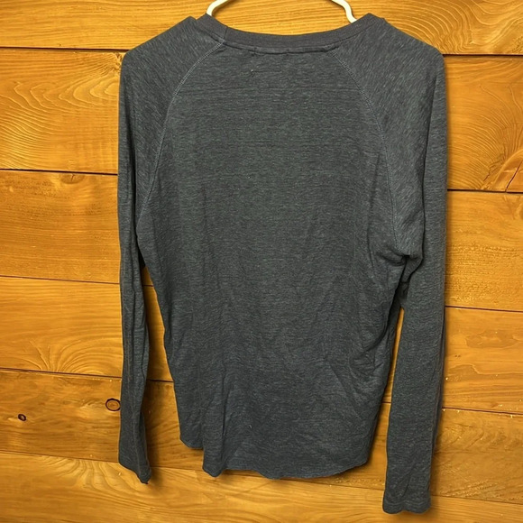 Marine Layer Shirt Mens Small blue Double Layer Knit Rayon LS Sweater Crew Neck - Picture 5 of 7